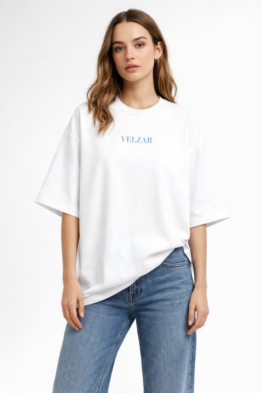 Blue Blossom Oversized Terry Tee